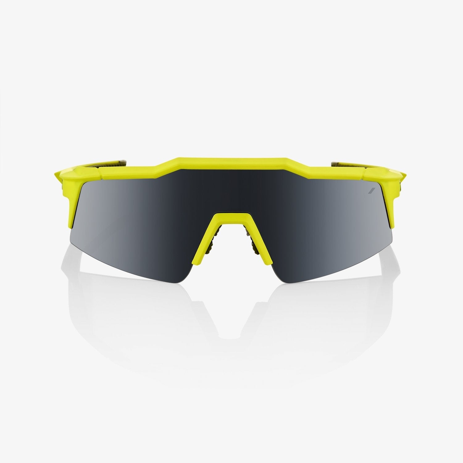 100% speedtrap fietsbril soft tact banana geel - black mirror lens
