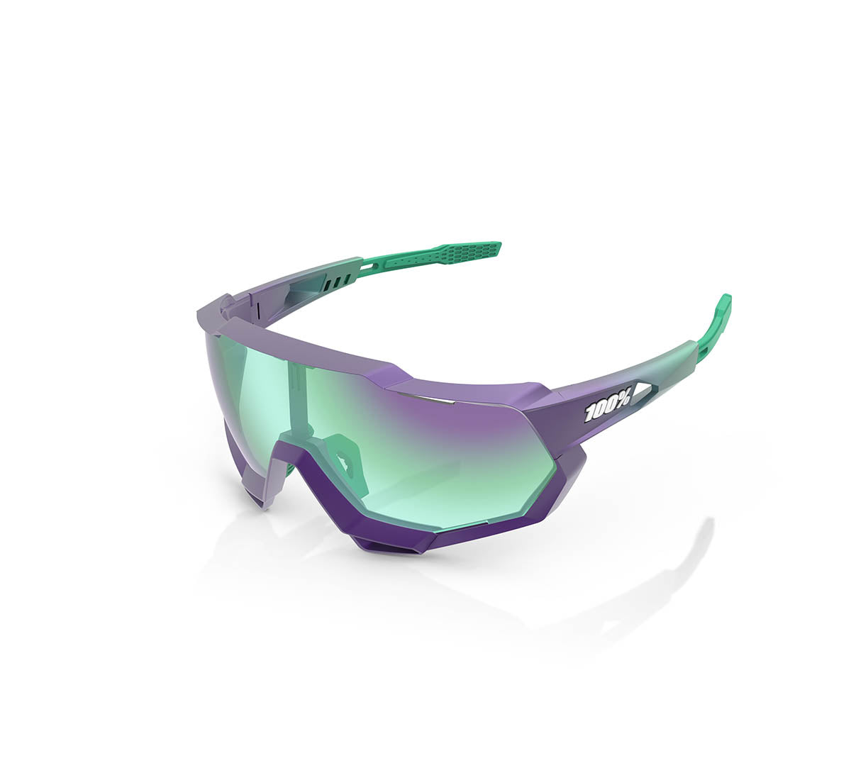 100% Speedtrap - Matte Metallic Into the Fade Blue Topaz Multilayer Mirror Lens (61023-390-69)