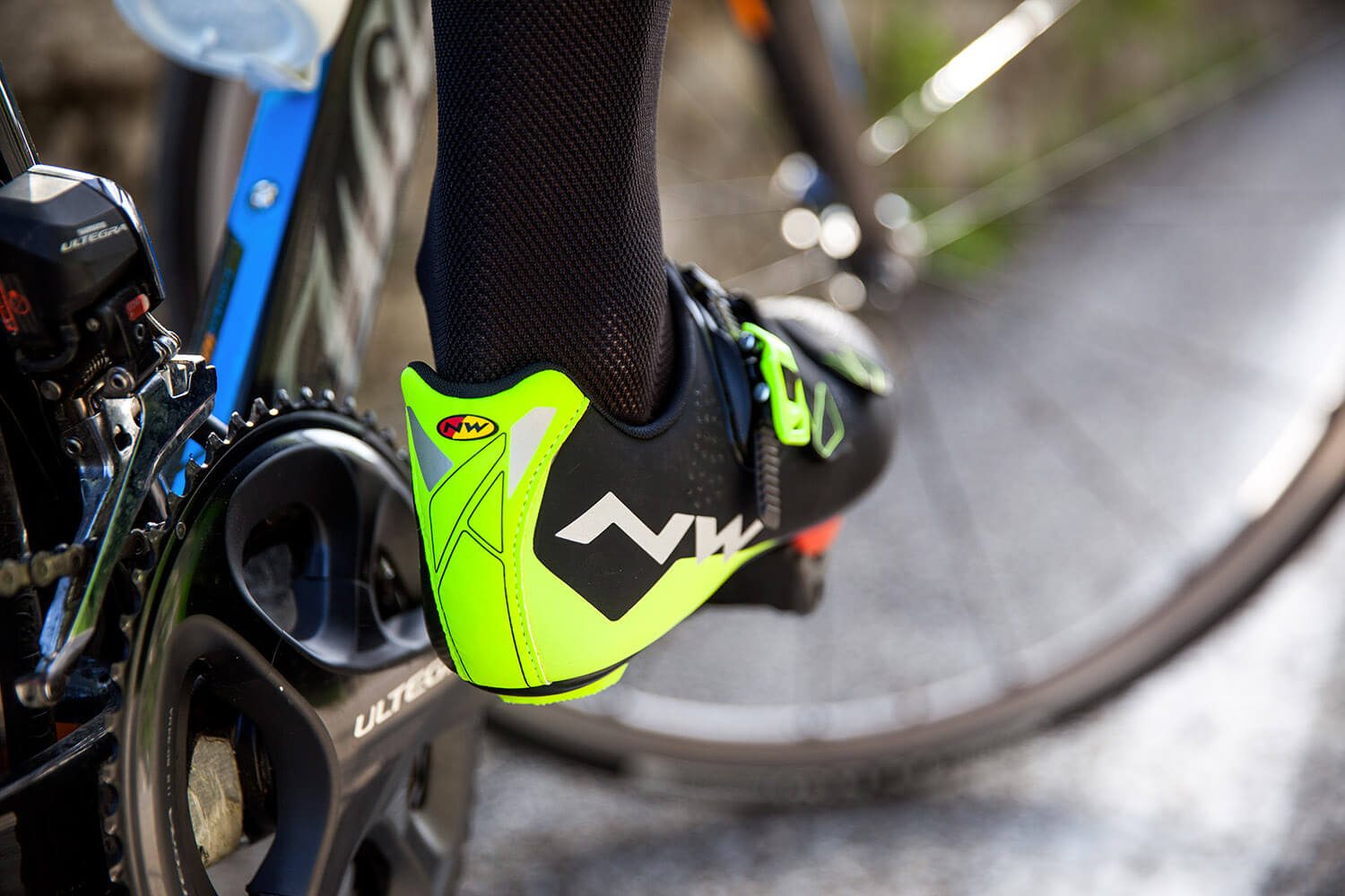Northwave Phantom 2 srs race fietsschoenen zwart fluo geel
