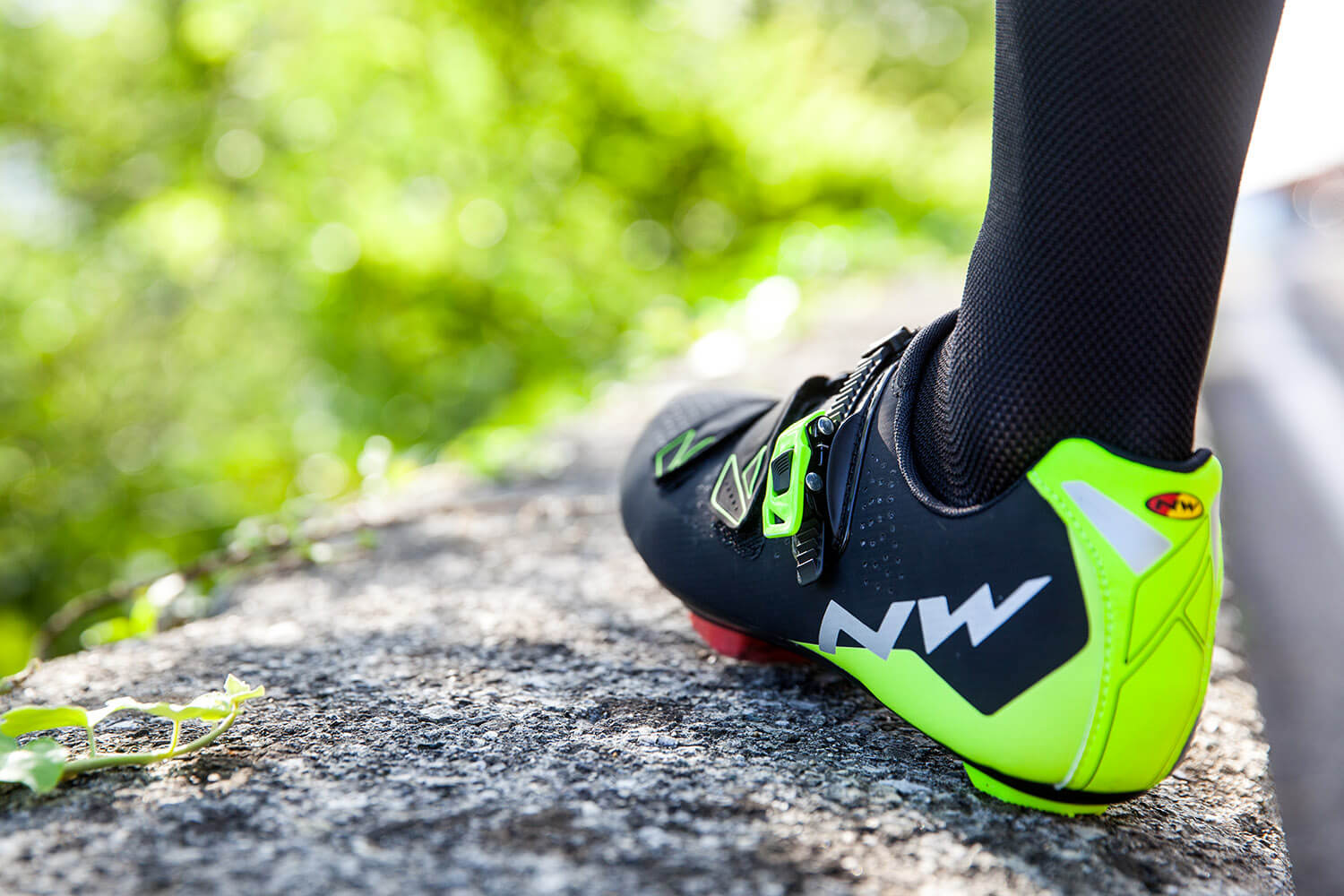Northwave Phantom 2 srs race fietsschoenen zwart fluo geel