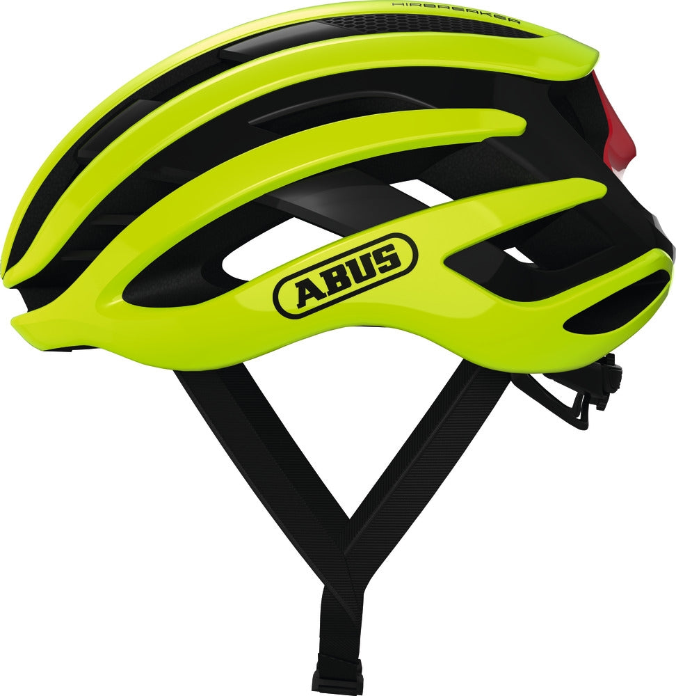 Abus airbreaker fietshelm neon geel