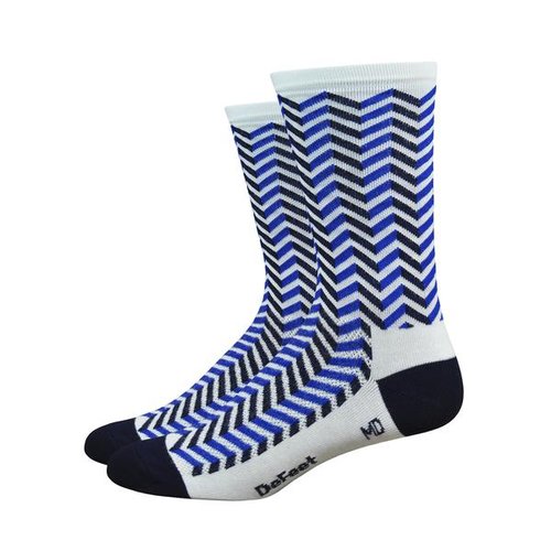 Defeet aireator high-top fietssok vibe navy blauw