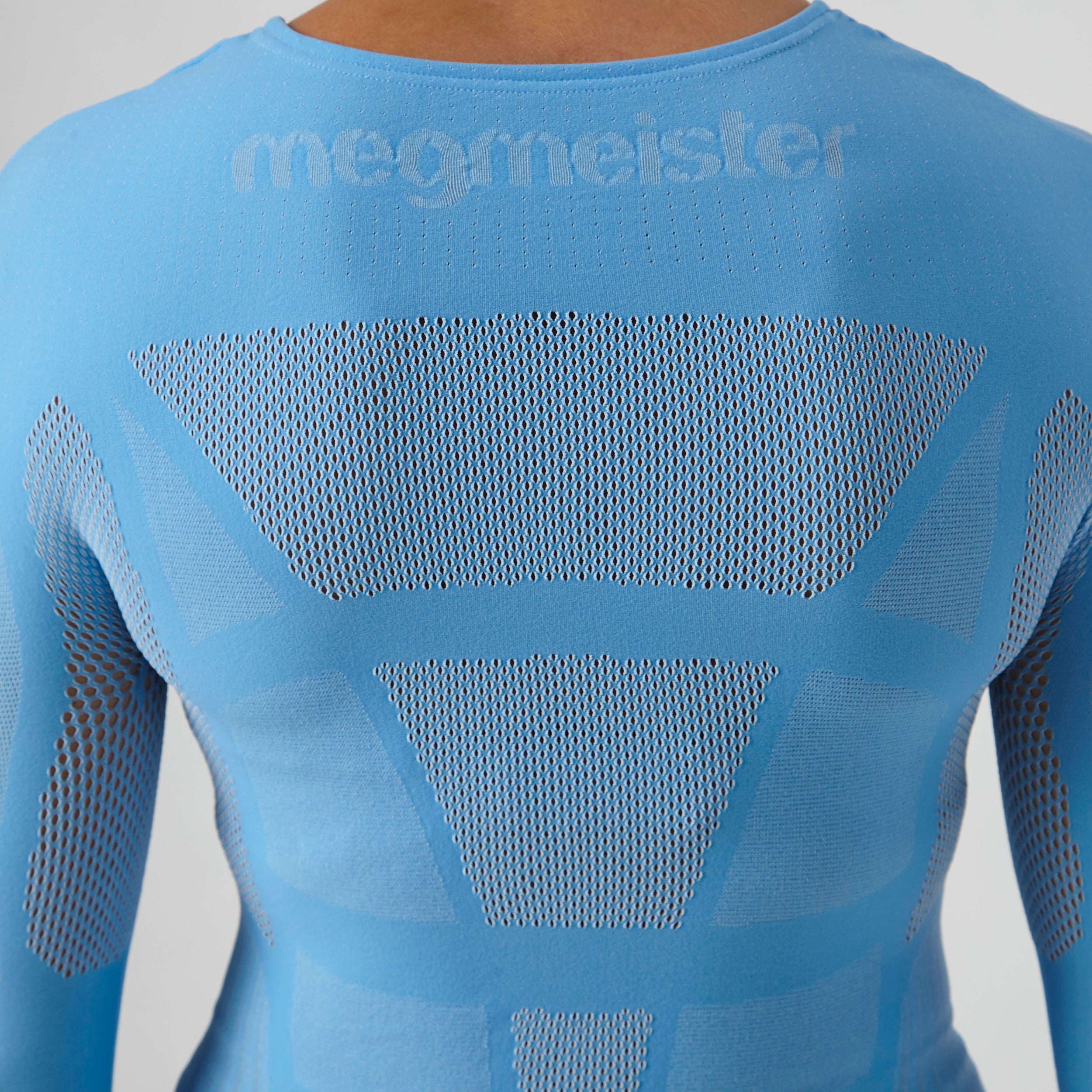 Megmeister drynamo dames ondershirt met lange mouwen lichtblauw