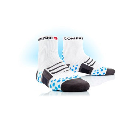 COMPRESSPORT Bike Socks High White Blue