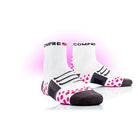 COMPRESSPORT Bike Socks High White Pink
