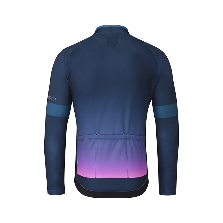 Shimano thermal team fietsshirt met lange mouwen navy