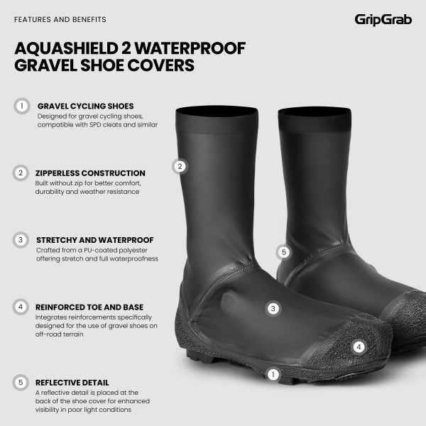 GripGrab AquaShield 2 Waterdichte Graveloverschoenen