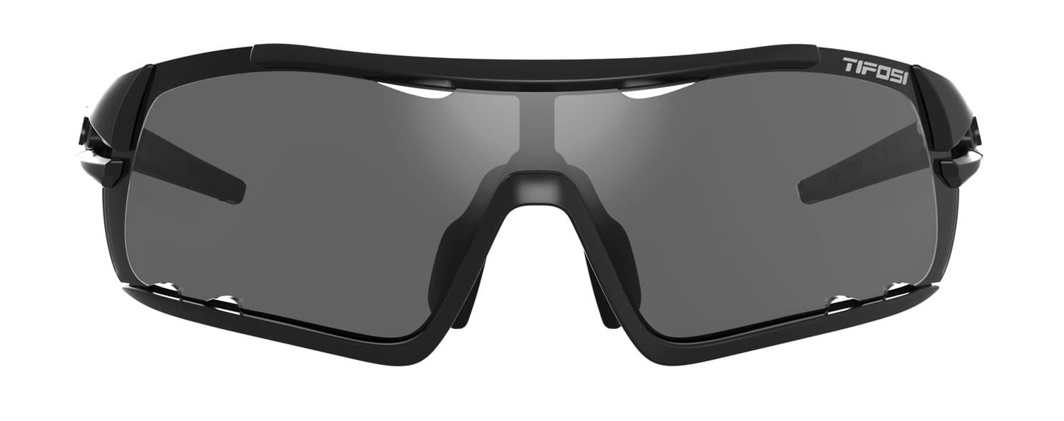 Tifosi davos fietsbril mat zwart smoke/ red / clear interchangeable lenses