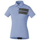 Shimano transit polo dames fietsshirt met korte mouwen paars
