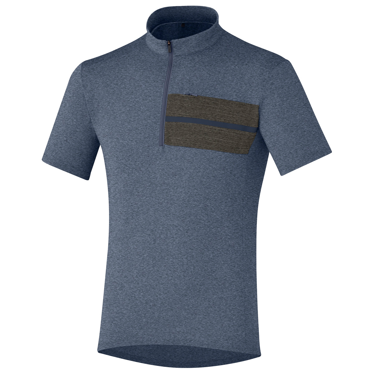 Shimano transit pavement fietsshirt met korte mouwen blauw blazer