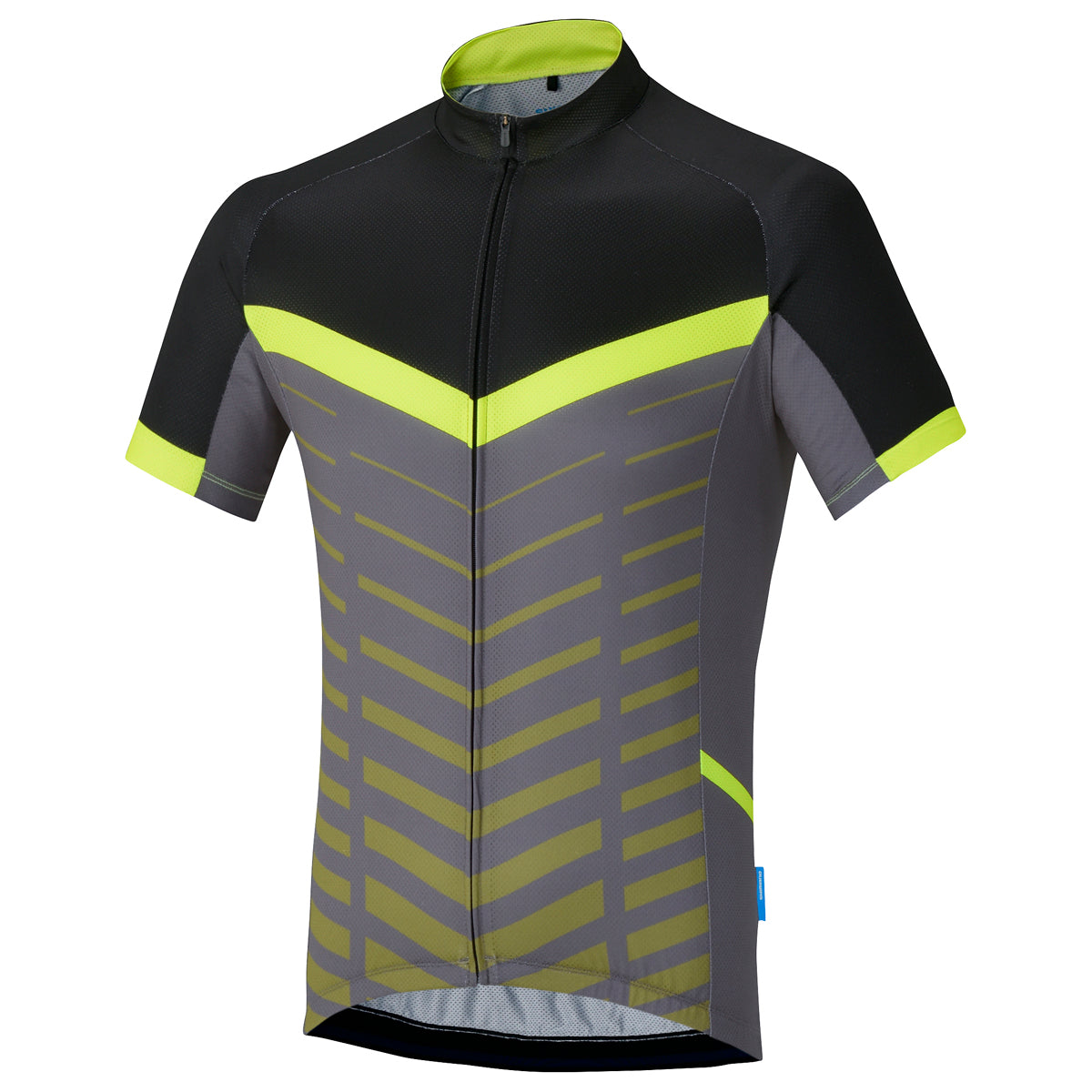 Shimano climbers fietsshirt met korte mouwen neon geel