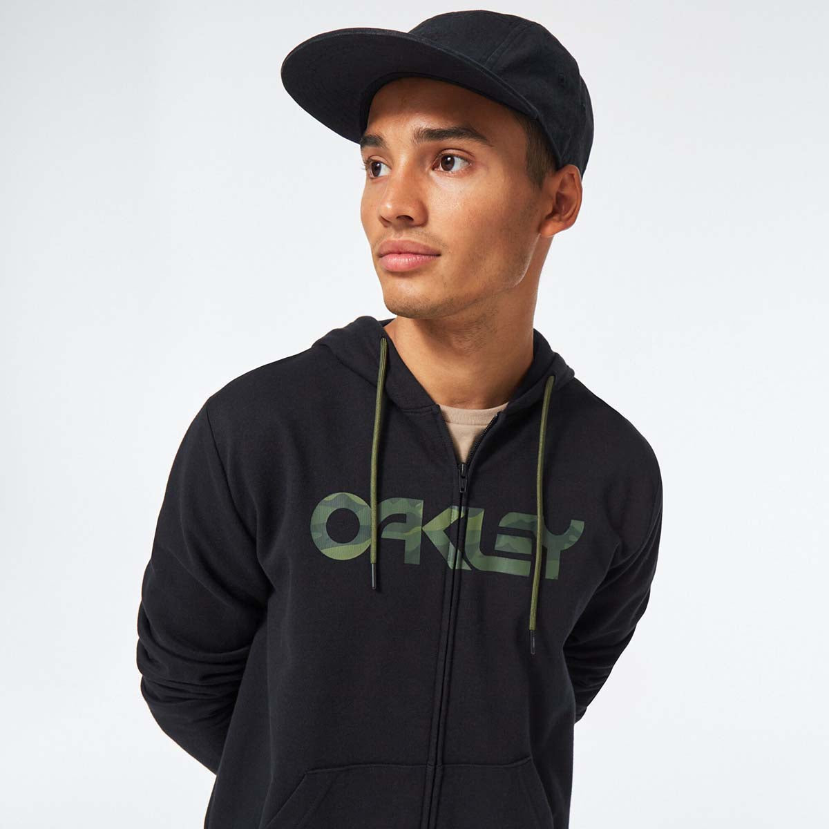 Oakley Teddy Full Zip Hoddie - Black/Core Camo