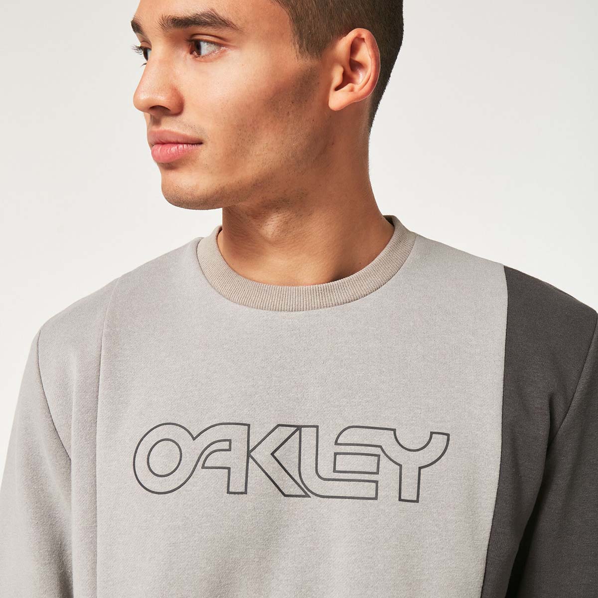 Oakley Throwback Crew Rc Sweatshirt - Stone Gray