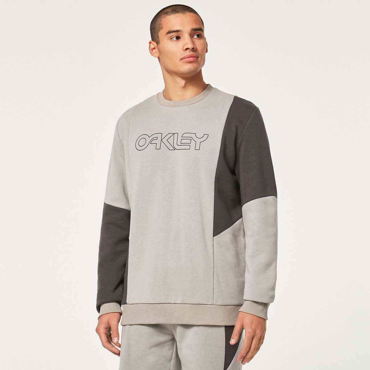 Oakley Throwback Crew Rc Sweatshirt - Stone Gray