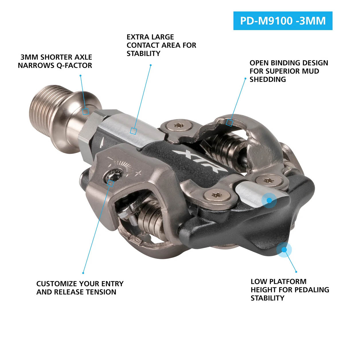 Shimano SPD Pedalen M9100 XTR Dubbelzijdig Met Plaatjes SM-SH51