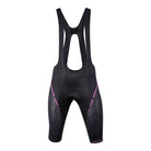 Uyn alpha dames korte fietsbroek met bretels blackboard zwart roze