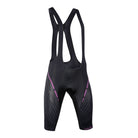 Uyn alpha dames korte fietsbroek met bretels blackboard zwart roze