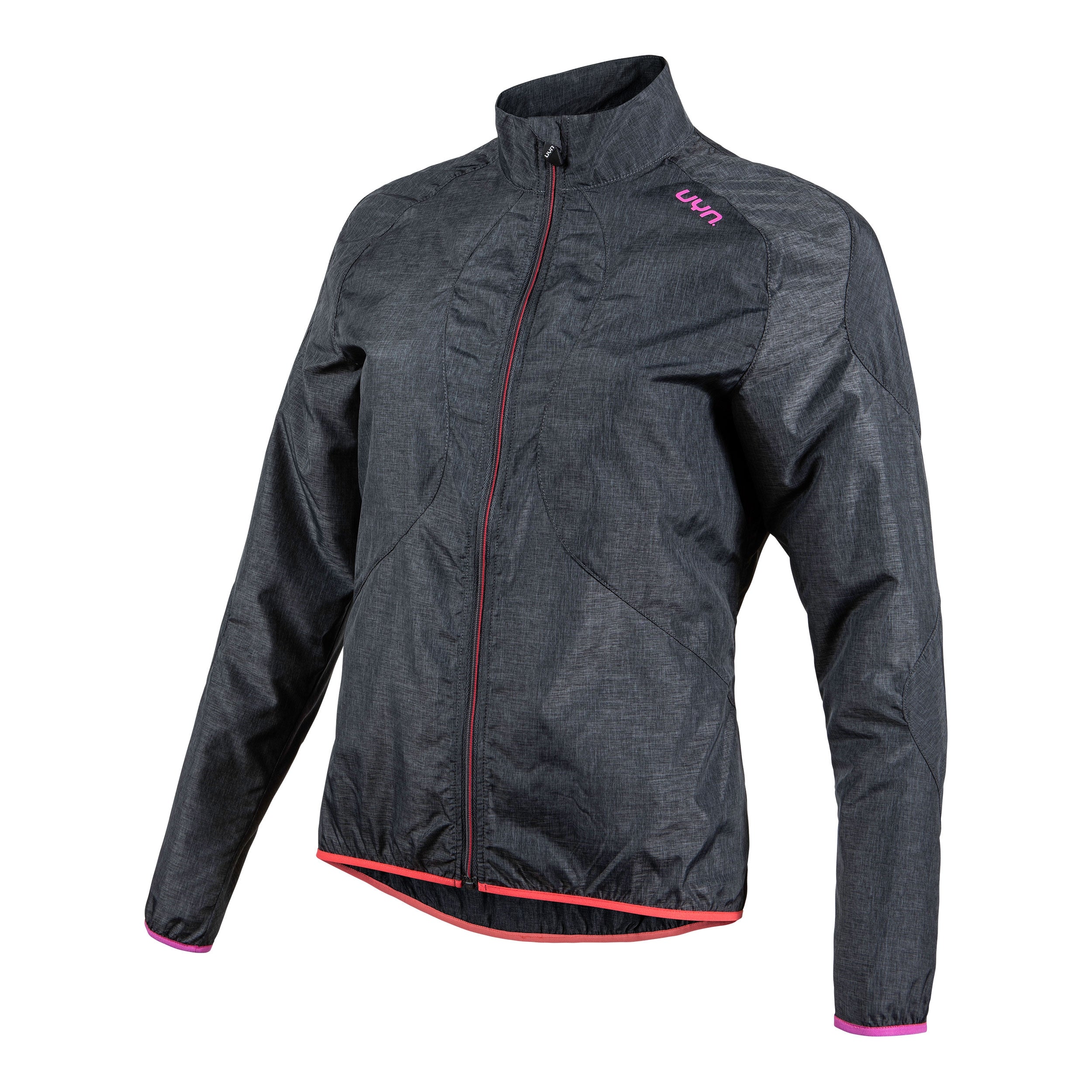 Uyn activyon dames windjack melange antraciet melange violet roze