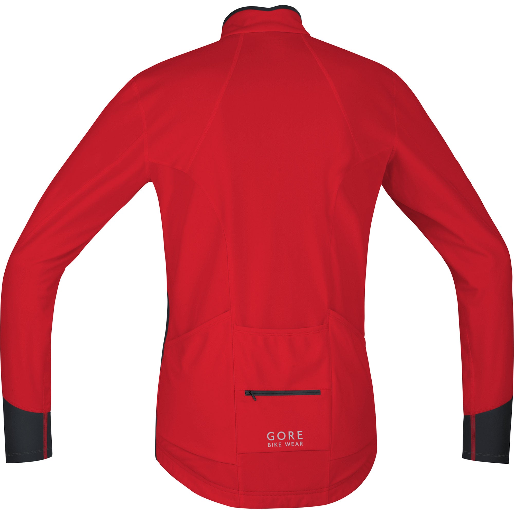 Gore bike wear power thermo fietsshirt lange mouwen rood zwart