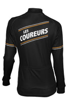 Vermarc les coureurs dames fietsshirt met lange mouwen zwart