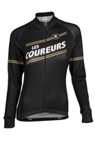 Vermarc les coureurs dames fietsshirt met lange mouwen zwart