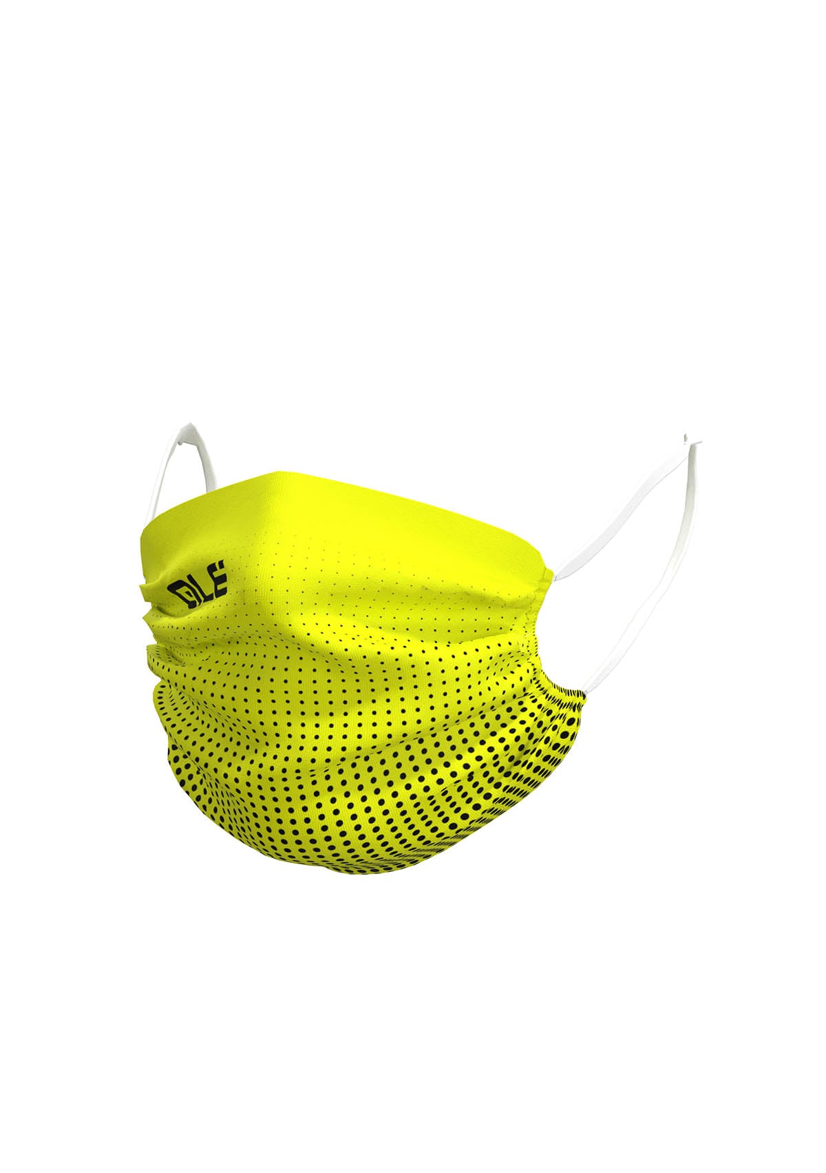 ALE Mondkapje Dots Black - Fluo Yellow