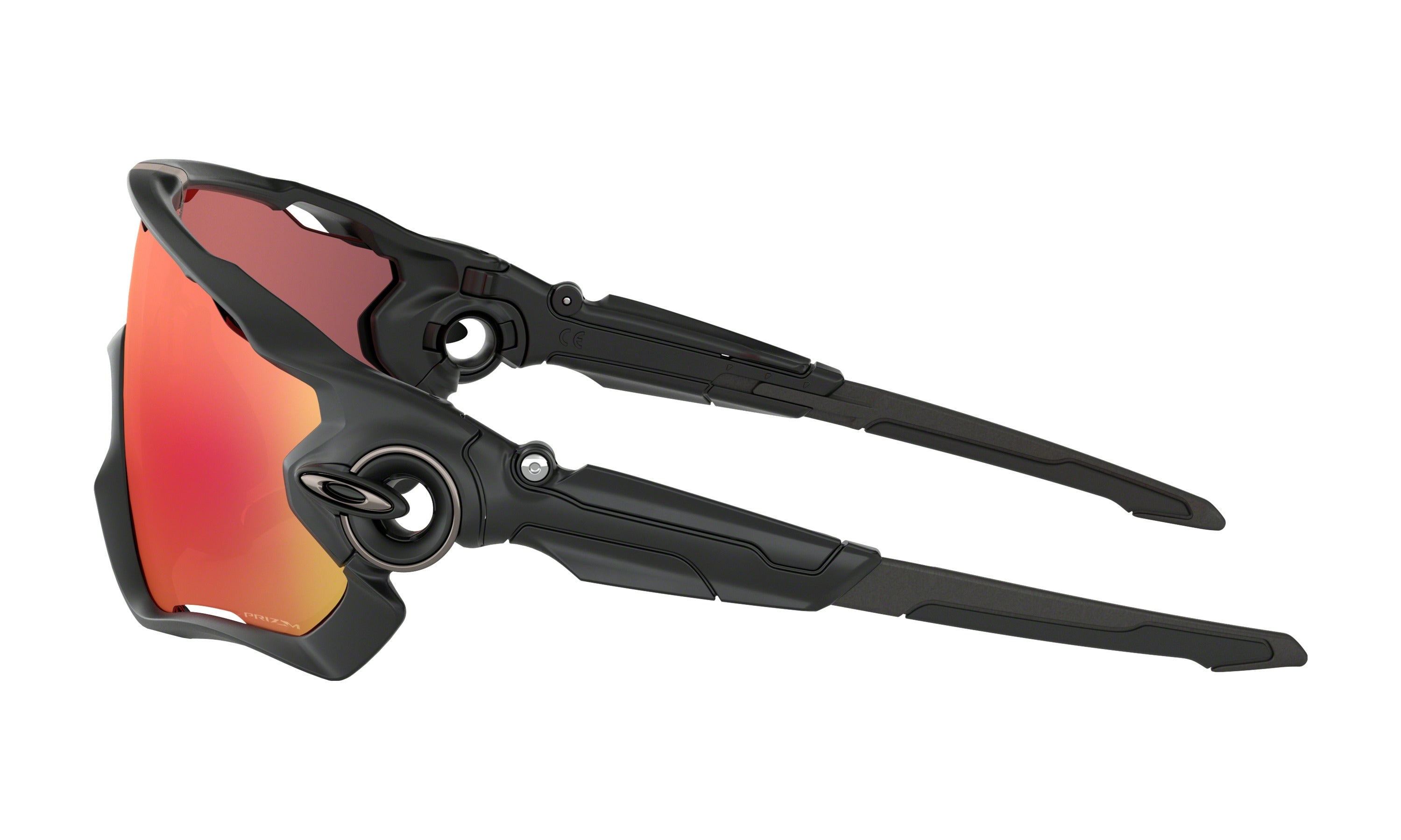 Oakley jawbreaker fietsbril mat zwart - prizm trail torch lens