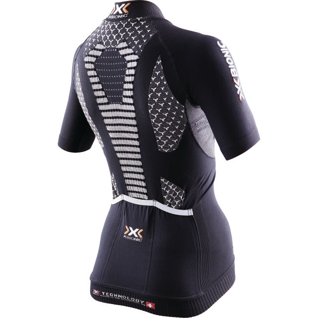 X-Bionic twyce biking dames fietsshirt met korte mouwen zwart wit