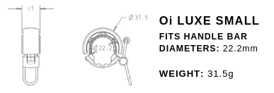 Knog Oi luxe small fietsbel zilver