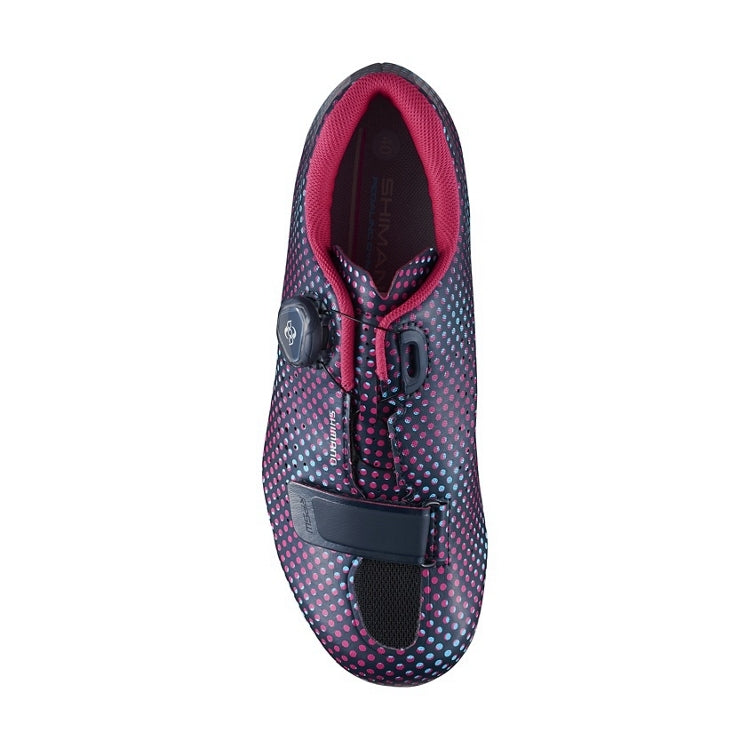 Shimano rp501 dames race fietsschoenen navy dot
