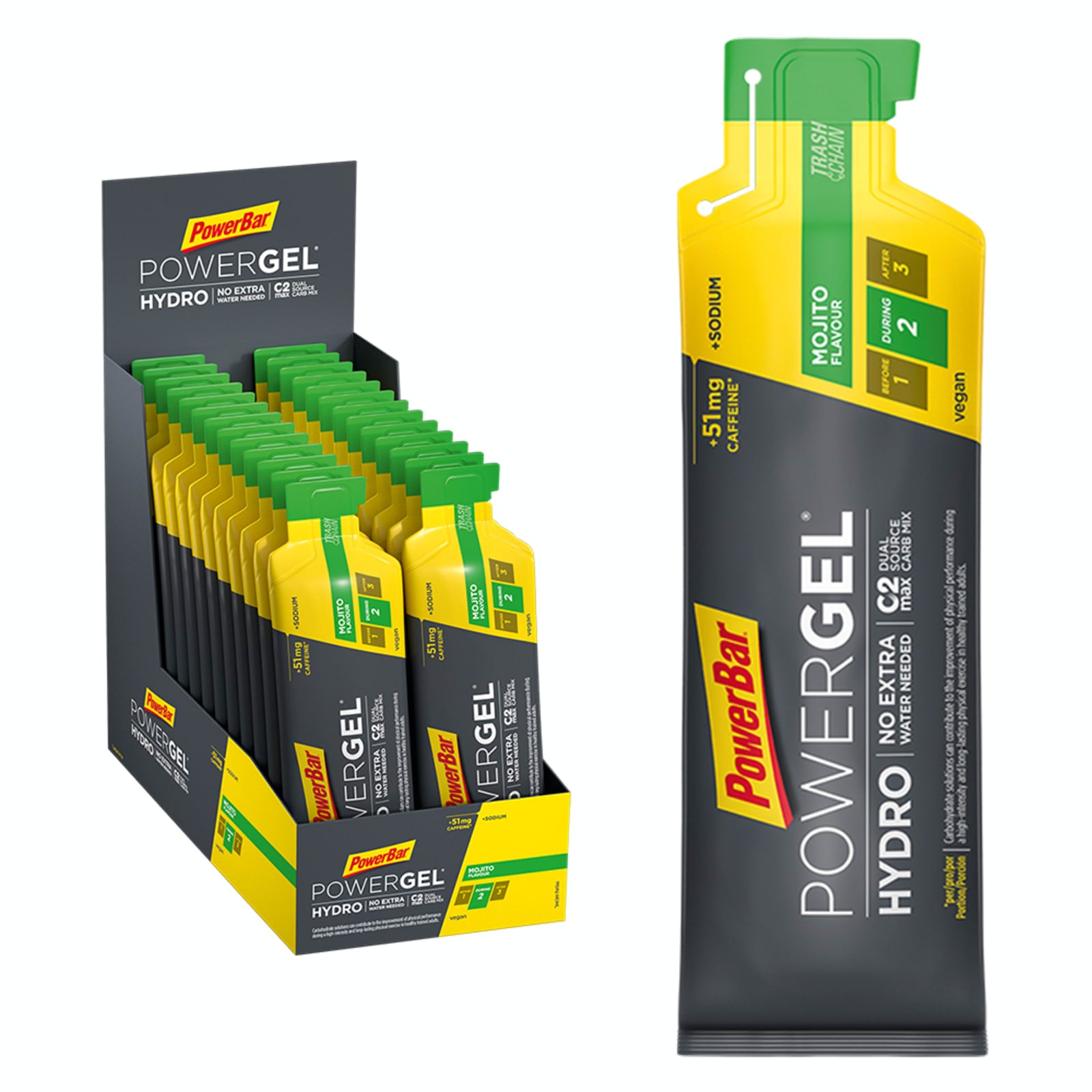 Powerowerbar powergel hydro energiegel mojito 67ml box 24 pcs