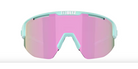 Bliz Matrix Small Matt Pastel Mint with Brown & Rose Mirror Lens