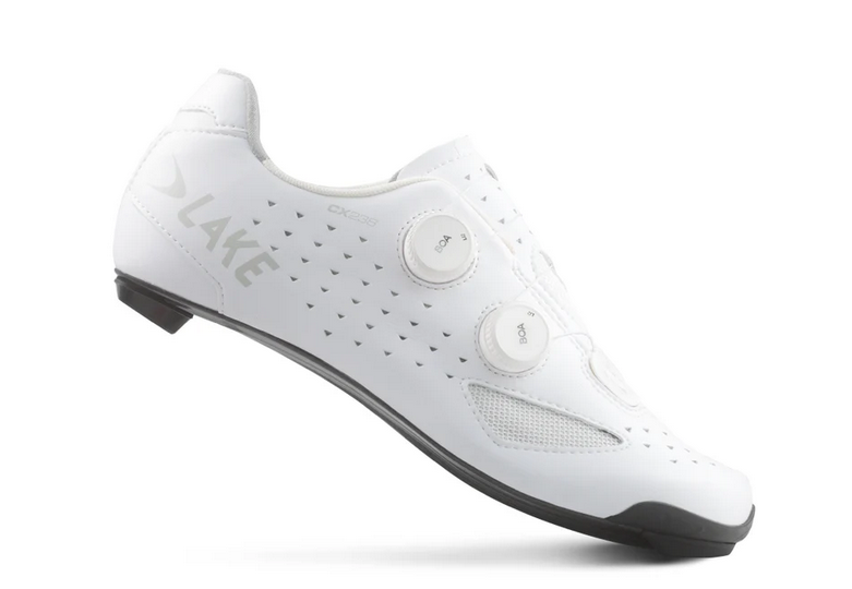 Lake CX238 Wide fit Fietsschoen Race White/ White Clarino White