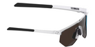 Bliz Hero Small Bril Matt White with Brown & Blue Mirror Lens