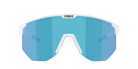 Bliz Hero Small Bril Matt White with Brown & Blue Mirror Lens