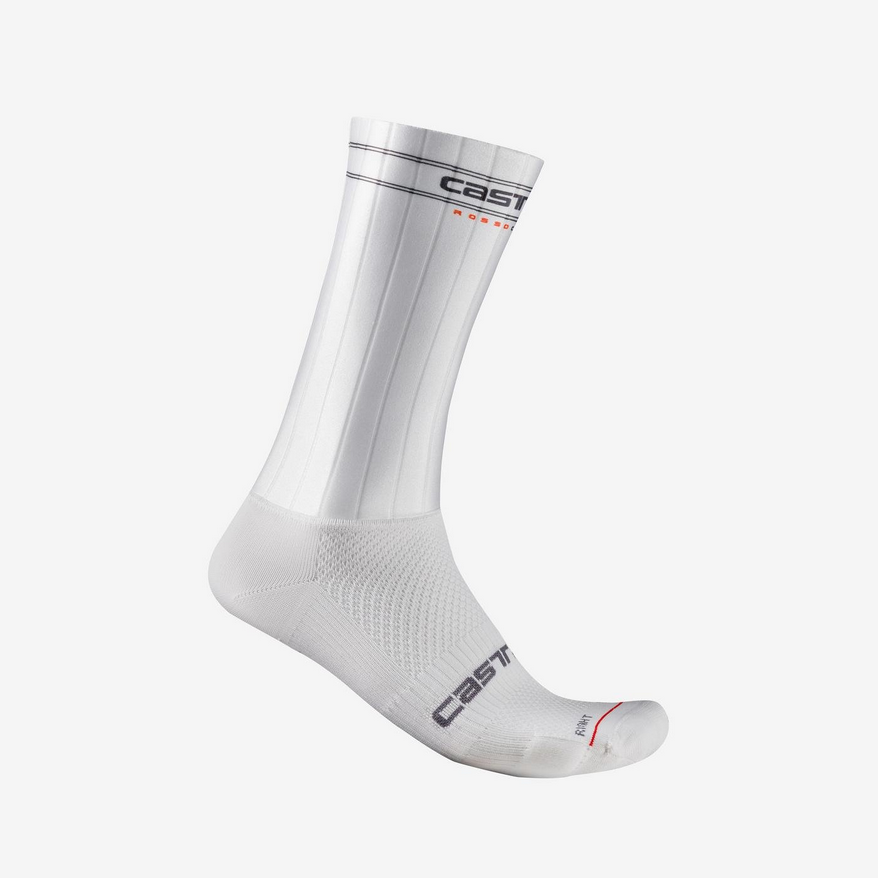 Castelli Fast Feet 3 Sock - White
