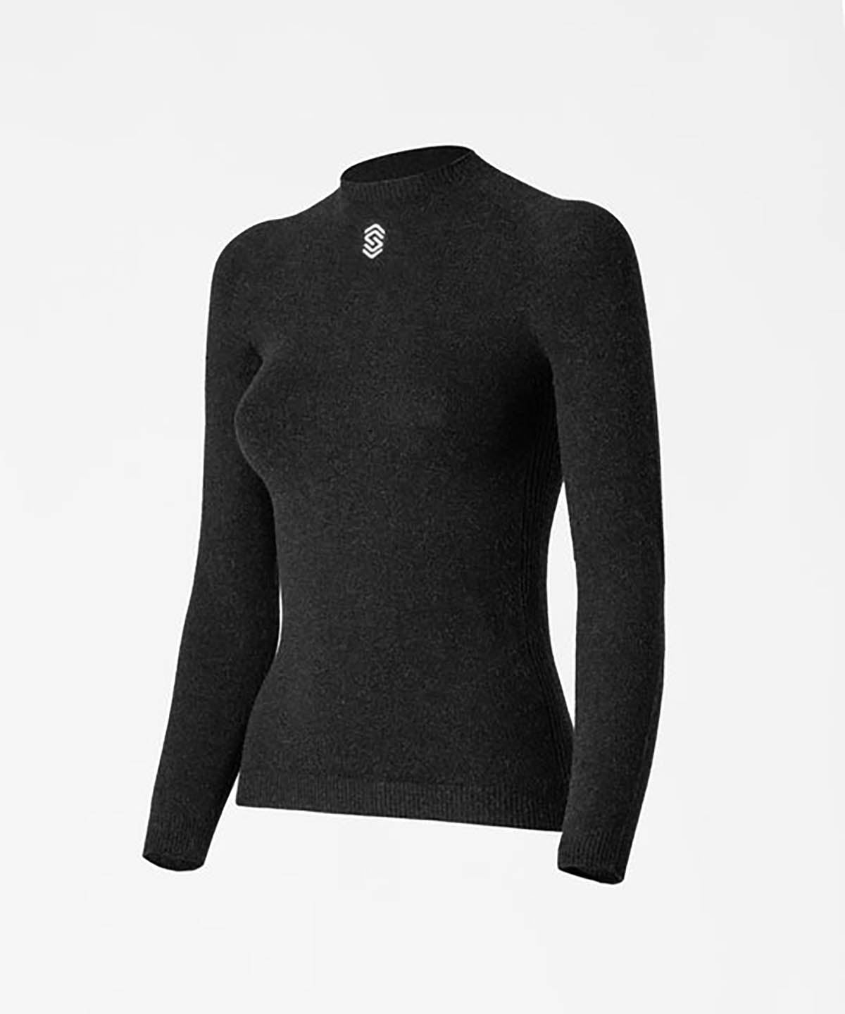 Silverskin Warm Long Sleeve Round Neck Base Layer Anthracite