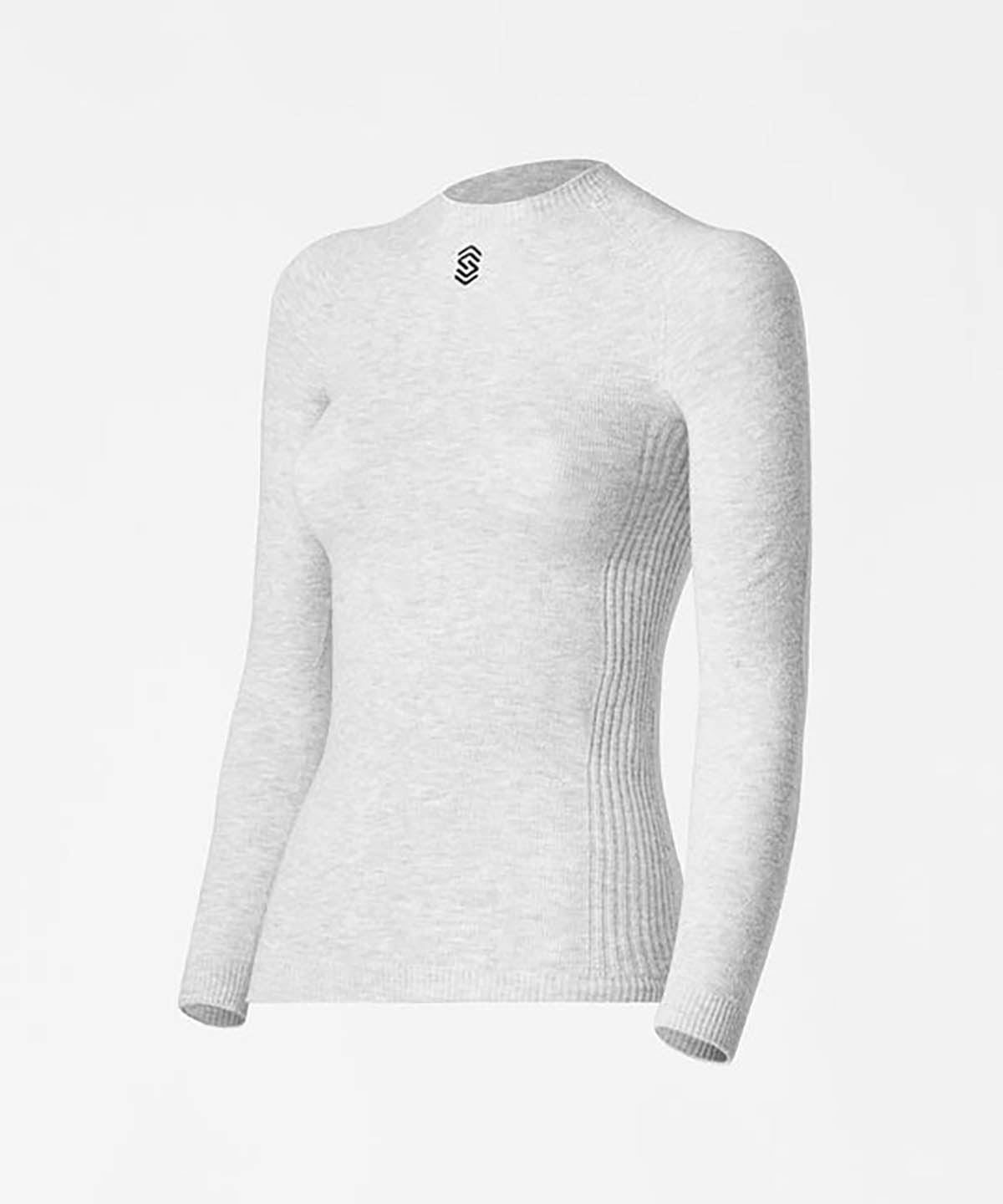 Silverskin Warm Long Sleeve Round Neck Base Layer Pearl Grey