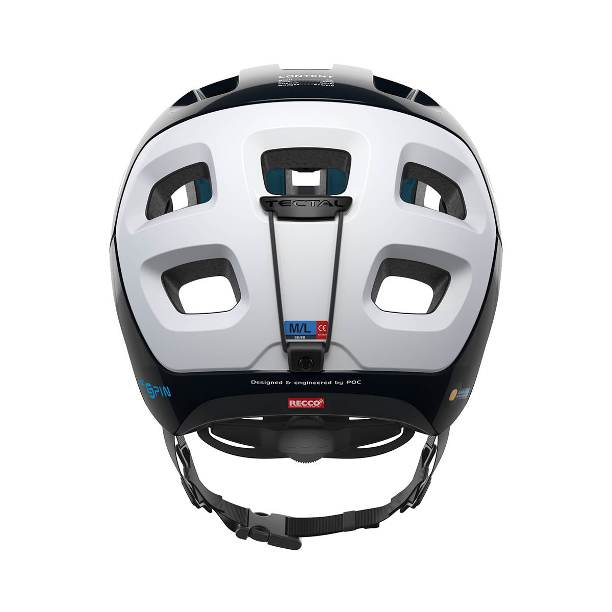 Poc Tectal Race SPIN Fietshelm - Uranium Black/Hydrogen White