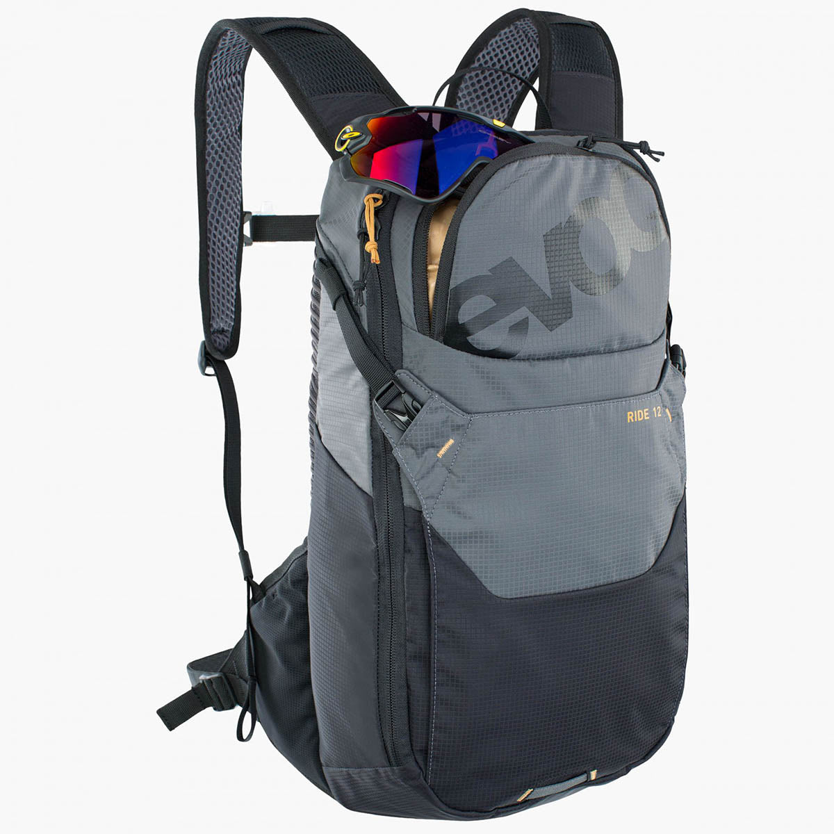 Evoc Ride 12 + Hydration Bladder 2 - Carbon Grey - Black