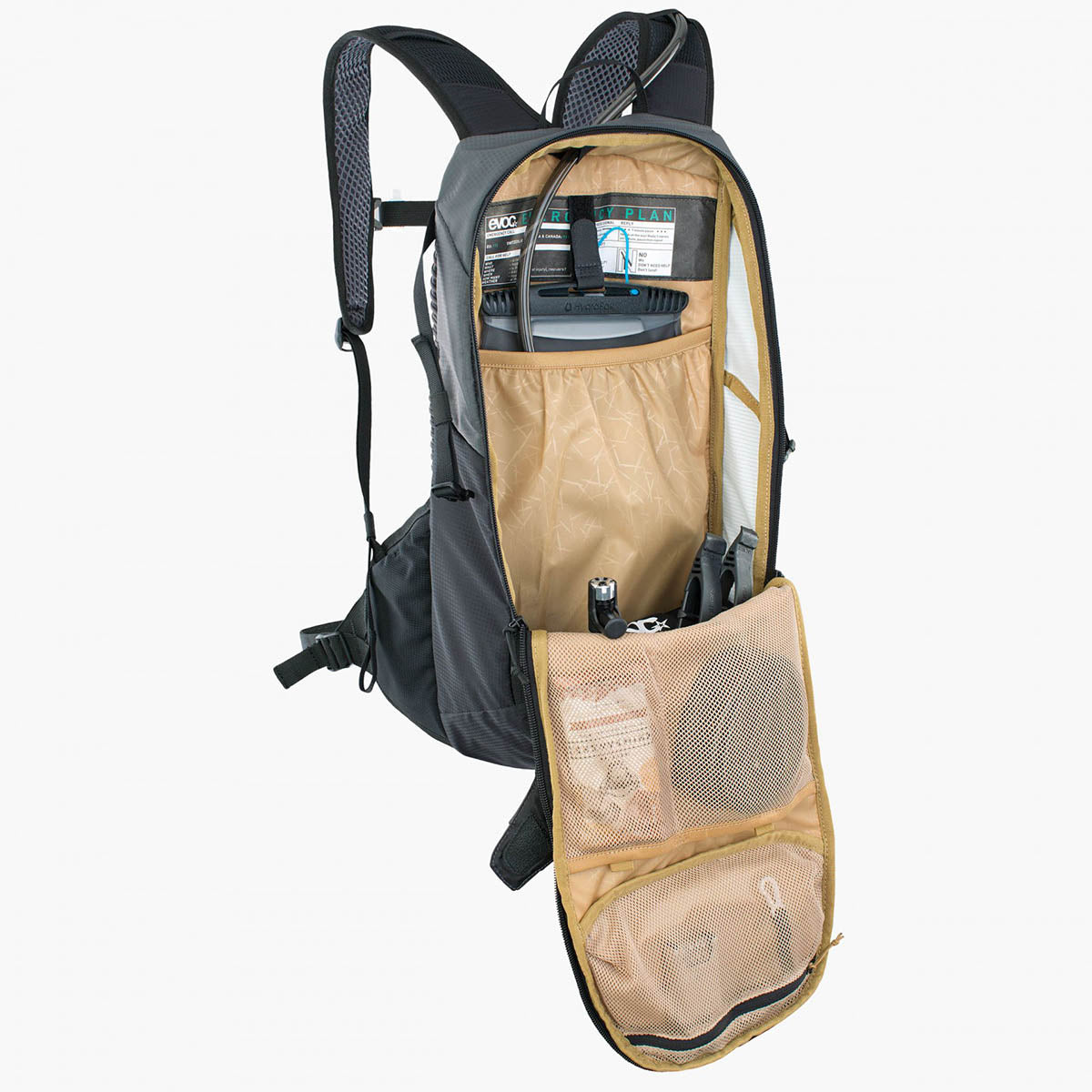 Evoc Ride 12 + Hydration Bladder 2 - Carbon Grey - Black