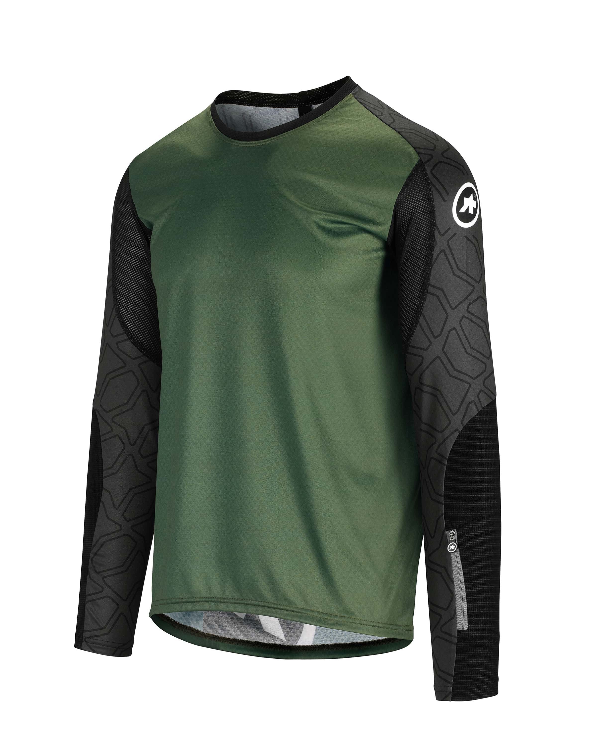 Assos trail fietsshirt met lange mouwen mugo groen