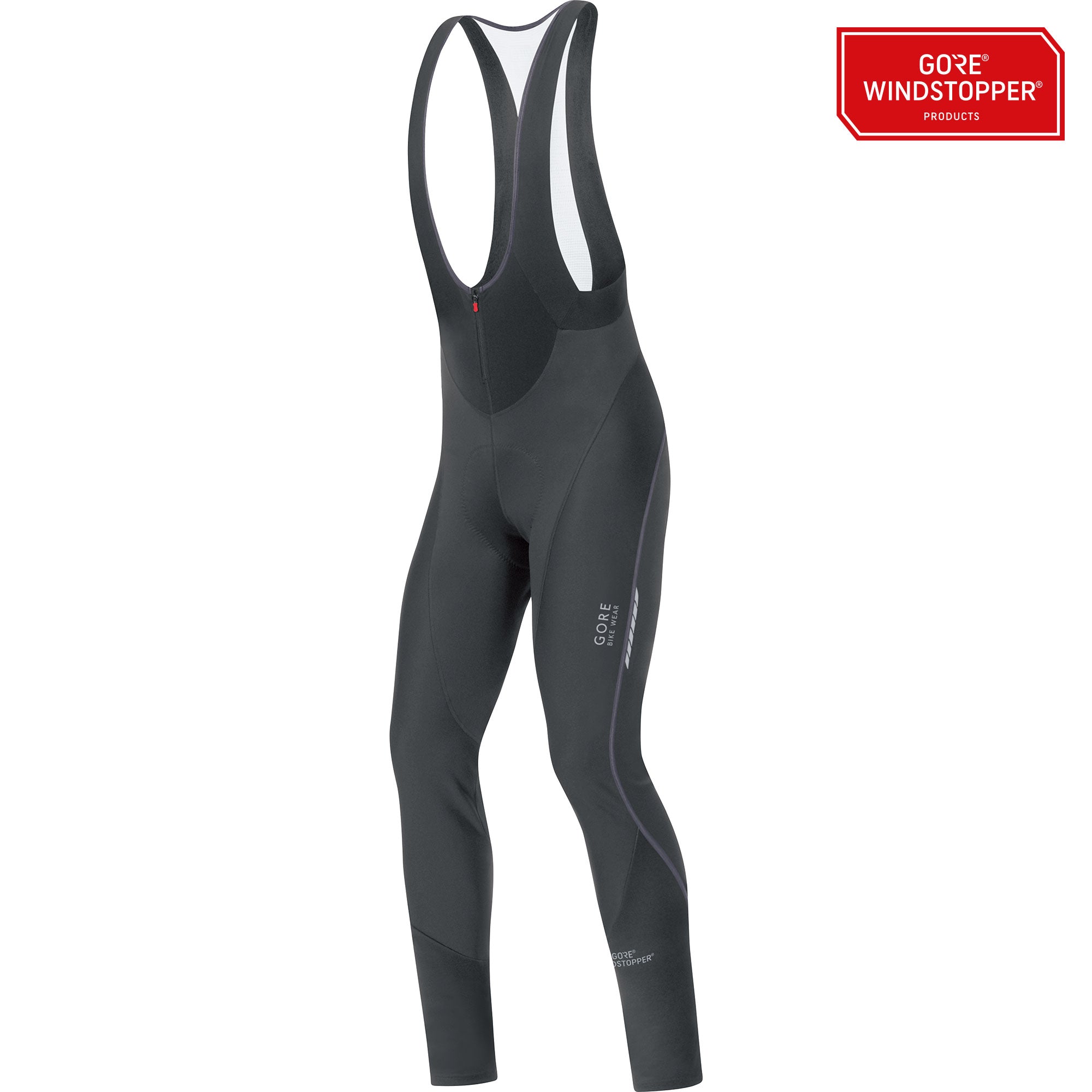 GORE BIKE WEAR Oxygen Windstopper Soft Shell Bibtight+ Black