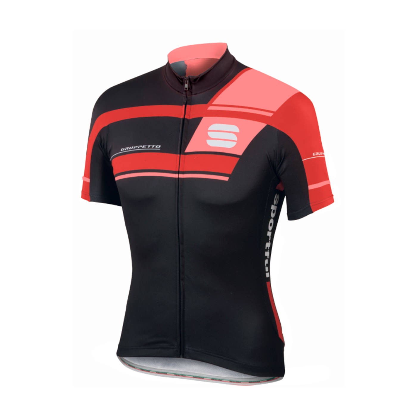 SPORTFUL Gruppetto Pro Team Jersey SS Black Red Coral Fluo
