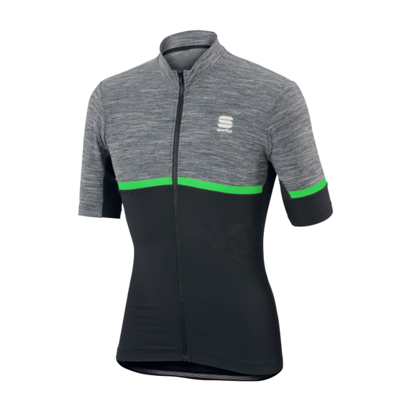 Sportful giara fietsshirt met korte mouwen antraciet zwart fluo groen