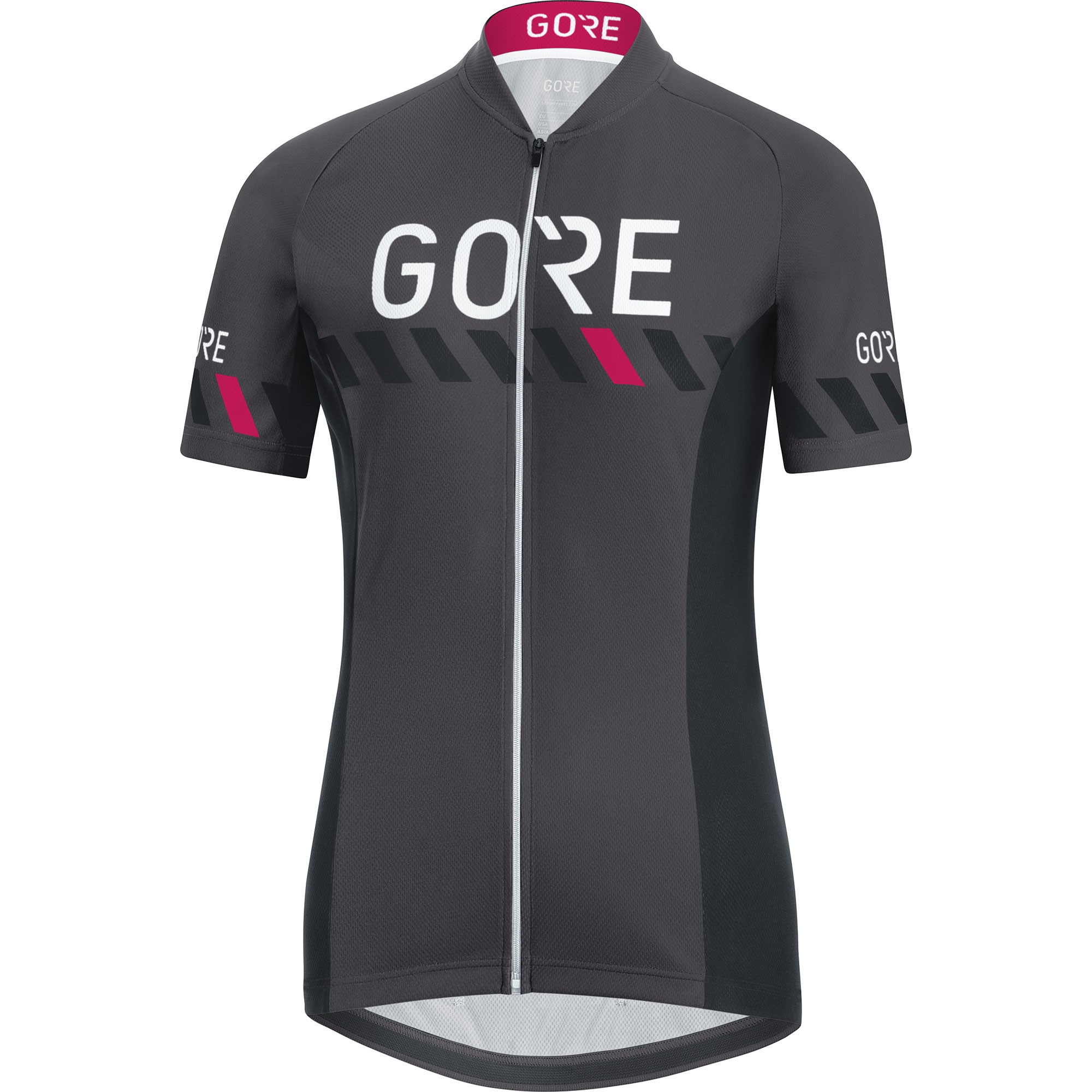 Gore C3 brand dames fietsshirt met korte mouwen bruin zwart
