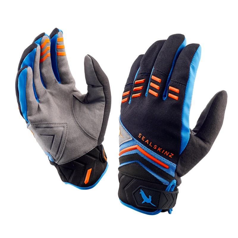 SEALSKINZ Dragon Eye MTB Glove Black Blue Orange