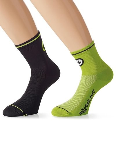 ASSOS Mille Evo 7 Sock Python Green Black (2 Pairs)