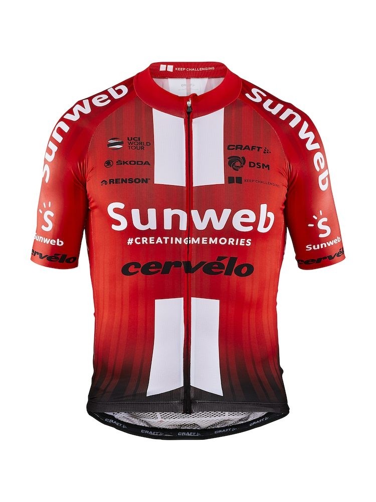 Craft team Sunweb aerolight fietsshirt met korte mouwen sunweb rood
