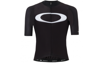 Oakley jawbreaker premium branded road fietsshirt met korte mouwen zwart
